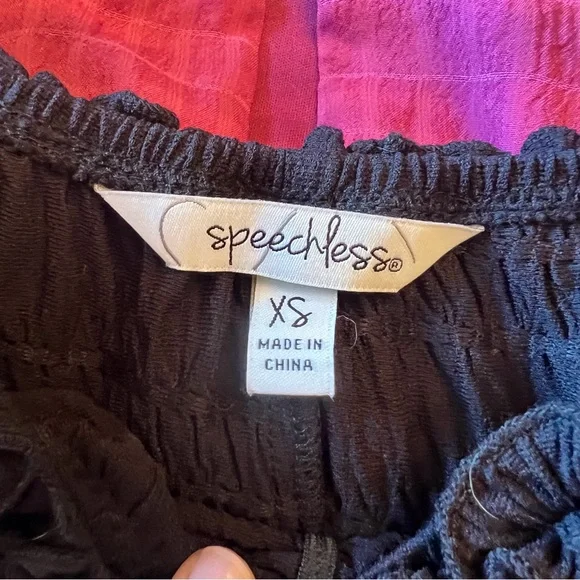 Speechless Black Ruched Dress with Puff Sleeves - Picture 5 of 5